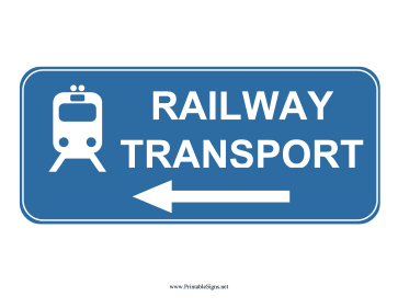 Railway Transport Left Sign