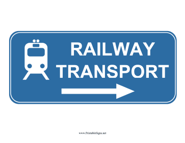 Railway Transport Right Sign