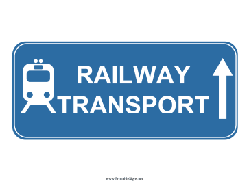 Railway Transport Up Sign