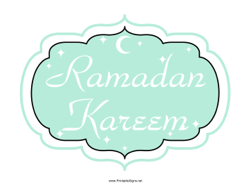 Ramadan Kareem Sign