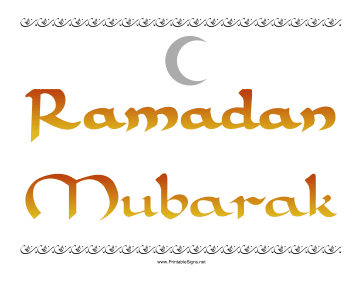 Ramadan Mubarak Sign