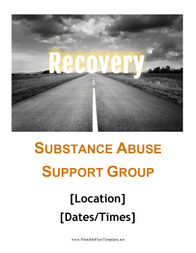 Recovery Support Flyer Sign
