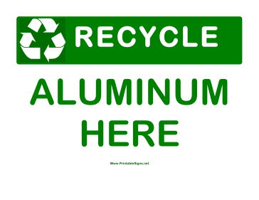 Recyclable Aluminum Sign