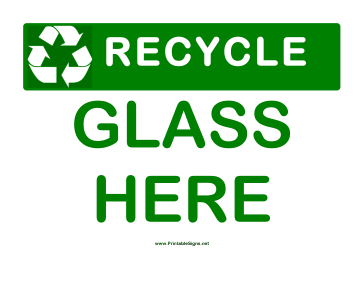 Recyclable Glass Sign