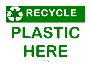 Recyclable Plastic Sign