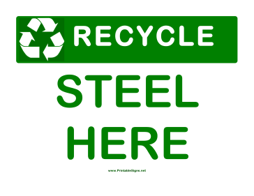 Recyclable Steel Sign