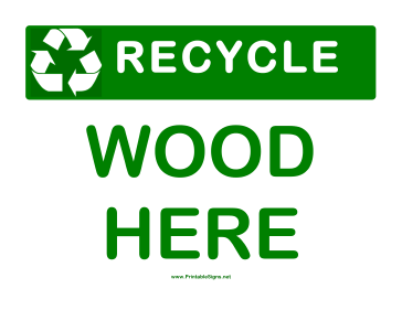 Recyclable Wood Sign