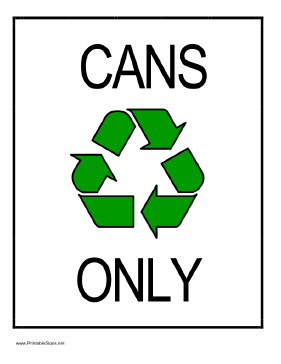 Recycle Cans Sign