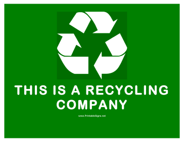 Recycle Logo Text Sign