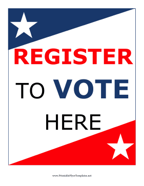 Register To Vote Sign