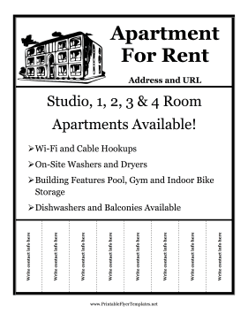 Rent Flyer with Details Sign