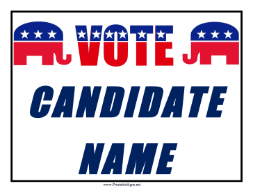 Republican Campaign Sign