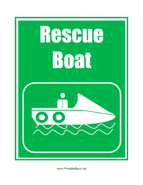 Rescue Boat Sign