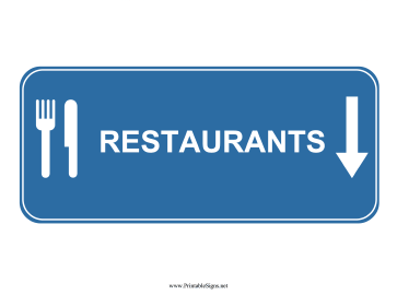 Restaurants Down Sign