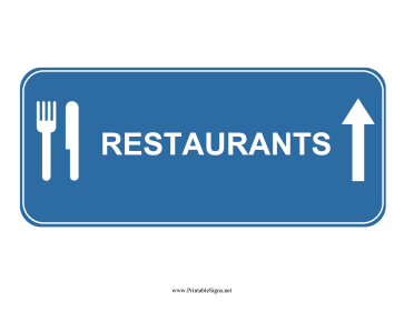 Restaurants Up Sign