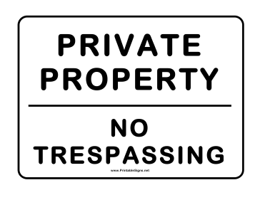 Private Property Sign