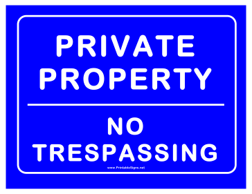Private Property Sign