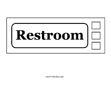 Restroom Sign