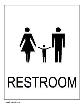 Family Restroom Sign