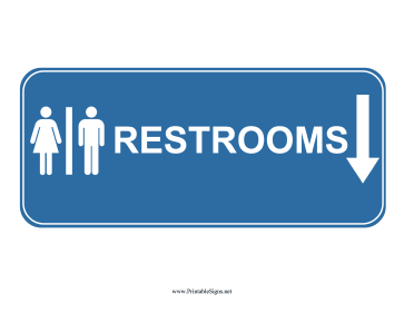 Restrooms Down Sign