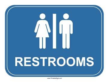 Restrooms Sign