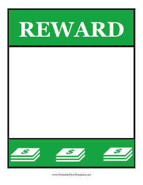 Reward Cash Flyer Sign