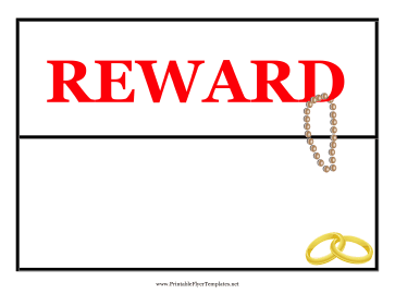 Reward Lost Jewelry Flyer Sign