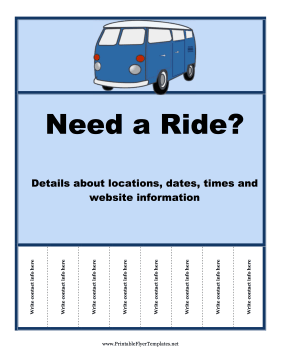 Ride Share Flyer Sign
