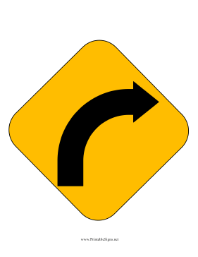 Right Curve Sign