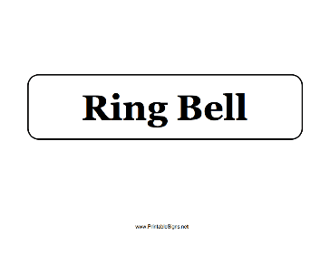 Ring Bell Sign