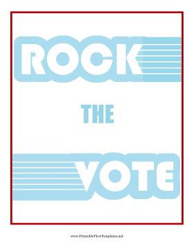 Rock The Vote Sign
