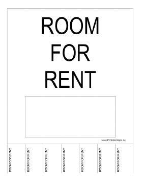 Room For Rent Sign