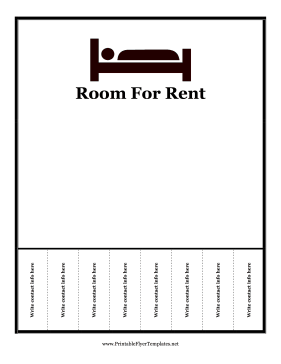 Room For Rent Flyer Sign