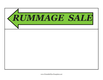 Rummage Sale Flyer Left Sign