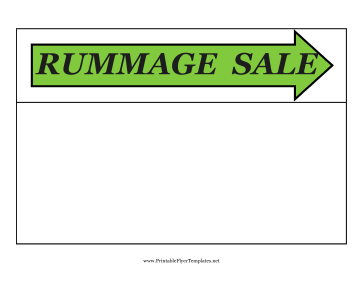 Rummage Sale Flyer Right Sign