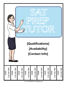 SAT Tutor Flyer Sign