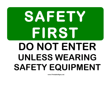 Safety Dont Enter Sign