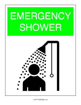 Emergency Shower Sign