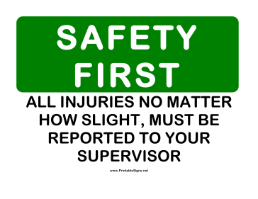 Safety Report Injuries Sign