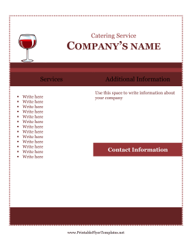 Sample Flyer For Catering Sign