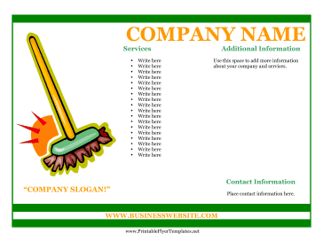 Sample Flyer For Cleaning Business Sign