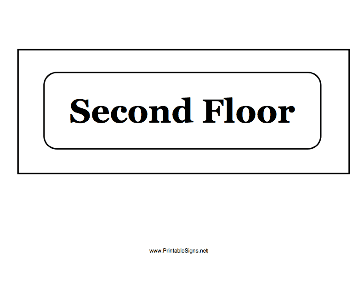 Second Floor Sign