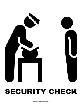 Security Check Sign