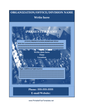 Seminar Flyer Sign