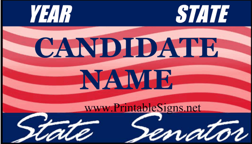 Senator Sign Palm Cards Sign