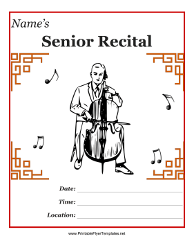 Senior Recital Flyer Sign