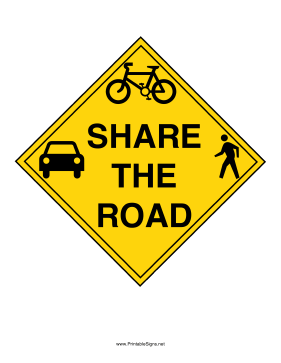 Share The Road Sign