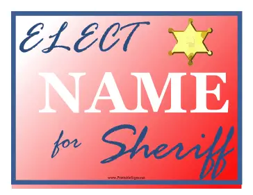 Sheriff Campaign Sign