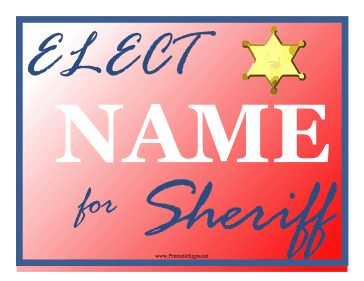 Sheriff Campaign Sign