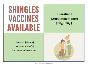 Shingles Vaccines Available Sign